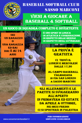 Corsi Baseball&Softball - BSC SASSO MARCONI
